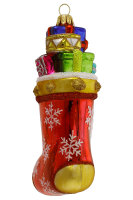 Glas-Nikolaus-Strumpf: Elegante Festlichkeit für die Weihnachtsdekoration